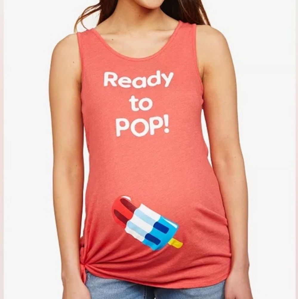 Motherhood "Ready to Pop" Maternity Tank